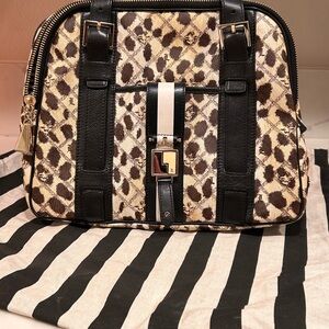 L.A.M.B. Black and Cream Satchel